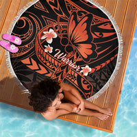 Polynesia Leukemia Awareness Month Beach Blanket Warrior Butterfly Polynesian Orange Ribbon LT14 - Polynesian Pride
