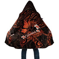 Polynesia Leukemia Awareness Month Cloak Warrior Butterfly Polynesian Orange Ribbon LT14 Unisex Orange - Polynesian Pride