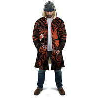 Polynesia Leukemia Awareness Month Cloak Warrior Butterfly Polynesian Orange Ribbon LT14 - Polynesian Pride