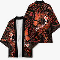 Polynesia Leukemia Awareness Month Kimono Warrior Butterfly Polynesian Orange Ribbon LT14 - Polynesian Pride