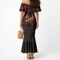 Polynesia Leukemia Awareness Month Mermaid Dress Warrior Butterfly Polynesian Orange Ribbon