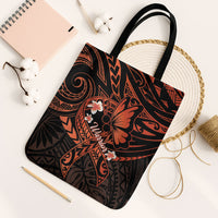 Polynesia Leukemia Awareness Month Tote Bag Warrior Butterfly Polynesian Orange Ribbon LT14 Black Strap One Size Orange - Polynesian Pride