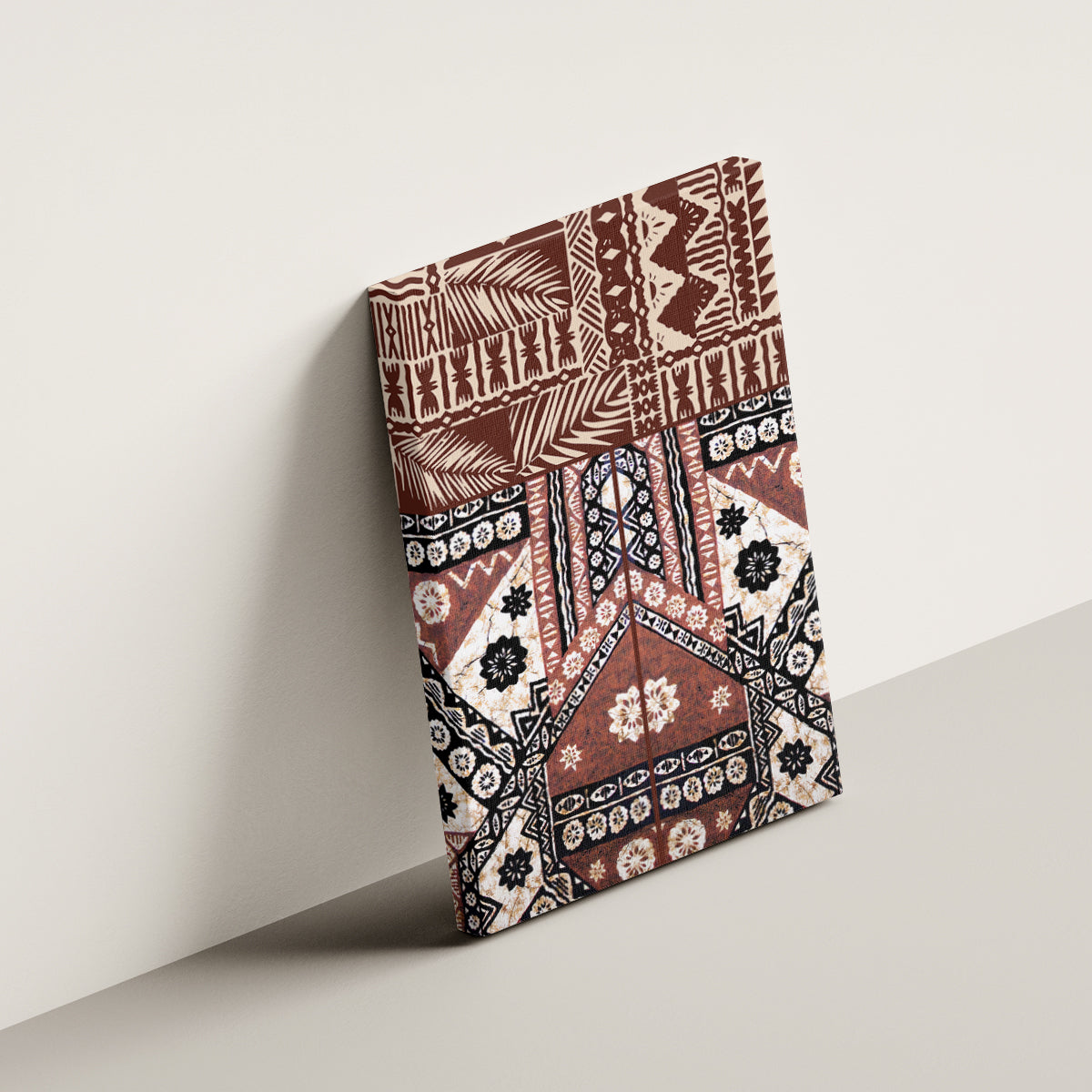 Bula Fiji Canvas Wall Art Unique Masi Tapa Pattern LT14 - Polynesian Pride
