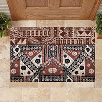 Bula Fiji Rubber Doormat Unique Masi Tapa Pattern LT14 - Polynesian Pride