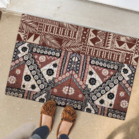 Bula Fiji Rubber Doormat Unique Masi Tapa Pattern LT14 - Polynesian Pride