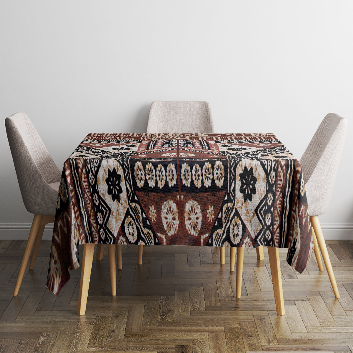 Bula Fiji Tablecloth Unique Masi Tapa Pattern LT14 - Polynesian Pride
