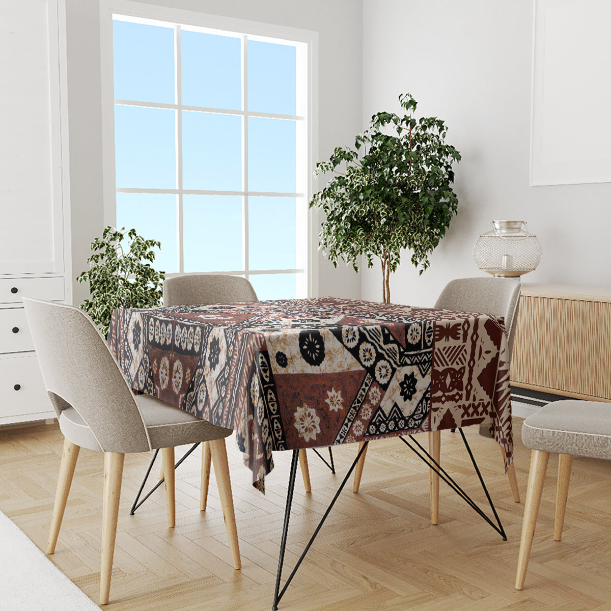Bula Fiji Tablecloth Unique Masi Tapa Pattern LT14 - Polynesian Pride
