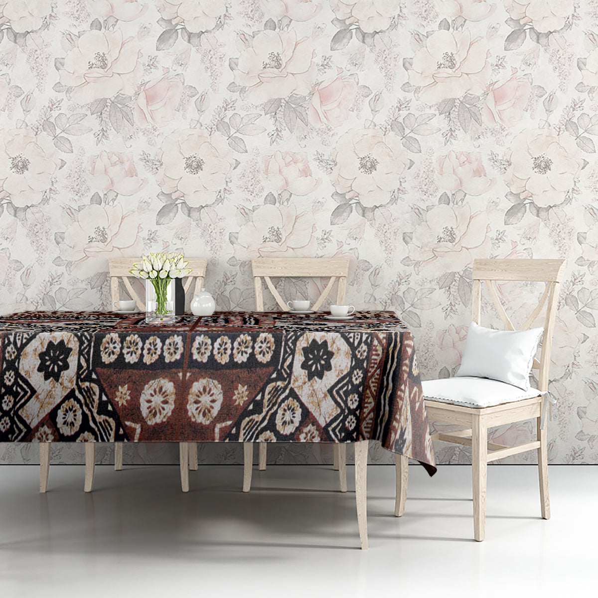 Bula Fiji Tablecloth Unique Masi Tapa Pattern LT14 - Polynesian Pride