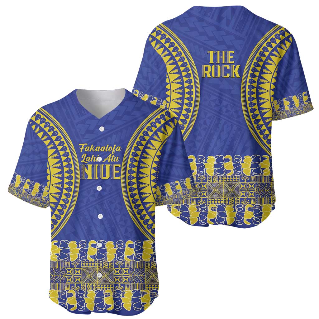 Fakaalofa Lahi Atu Niue Baseball Jersey Siapo Pattern With Puakenikeni LT14 - Polynesian Pride