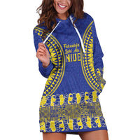 Fakaalofa Lahi Atu Niue Hoodie Dress Siapo Pattern With Puakenikeni