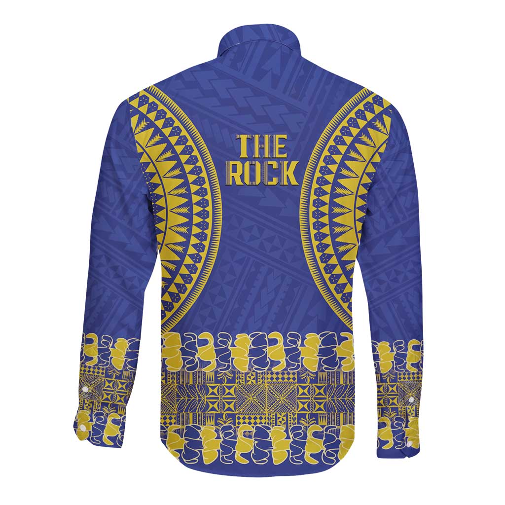 Fakaalofa Lahi Atu Niue Long Sleeve Button Shirt Siapo Pattern With Puakenikeni LT14 - Polynesian Pride