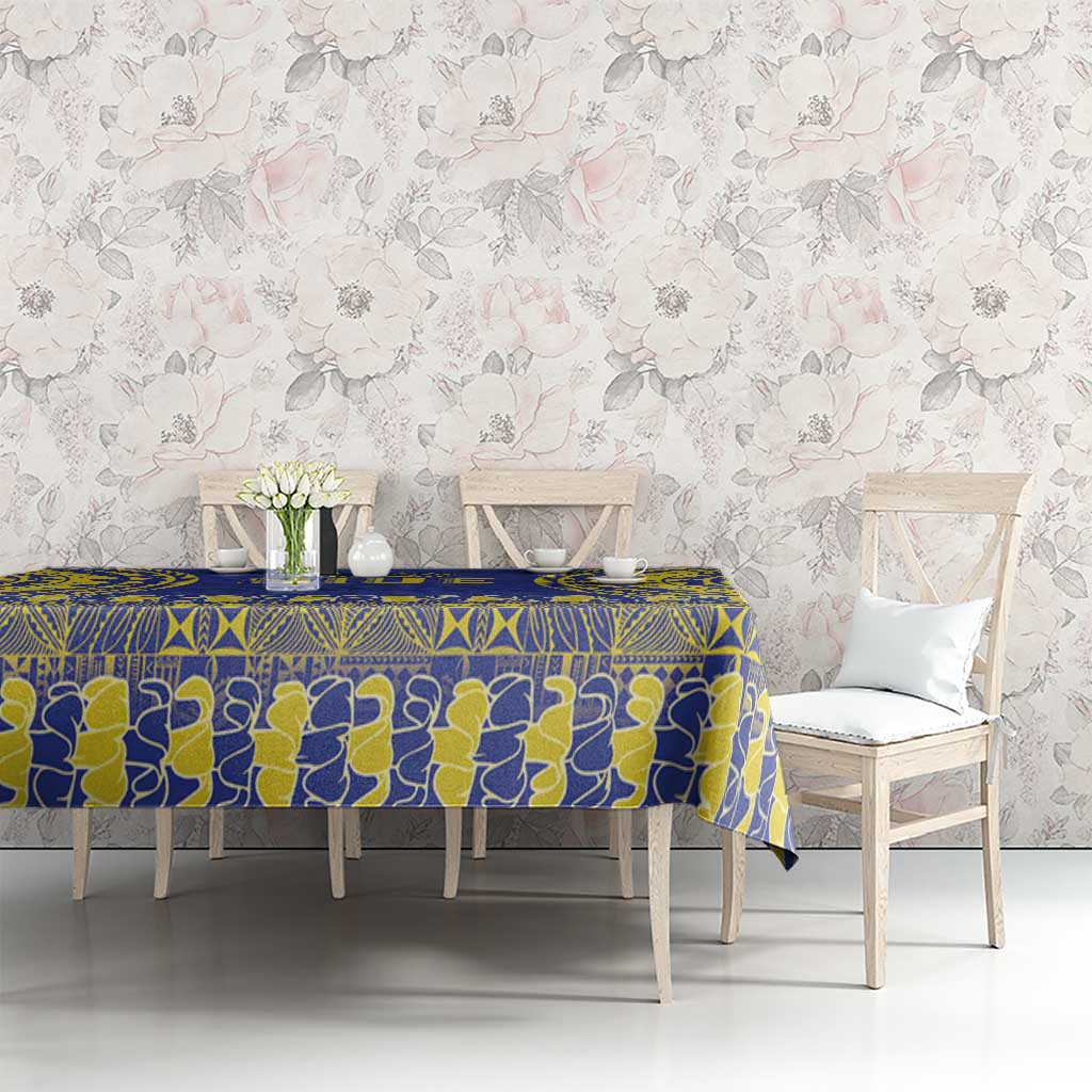 Fakaalofa Lahi Atu Niue Tablecloth Siapo Pattern With Puakenikeni LT14 - Polynesian Pride