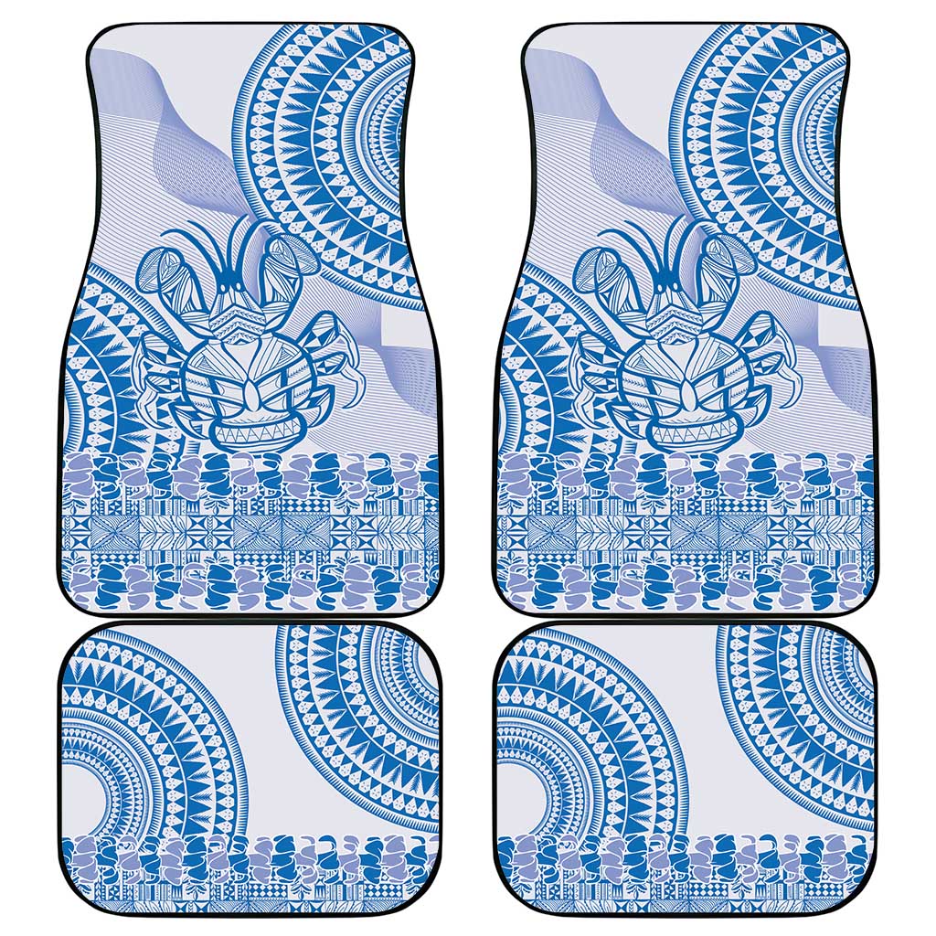 Niue Language Week Car Mats The Rock Coconut Crab - Siapo Blue Pastel
