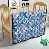 Niue Language Week Quilt The Rock Coconut Crab - Siapo Blue Pastel LT14 - Polynesian Pride
