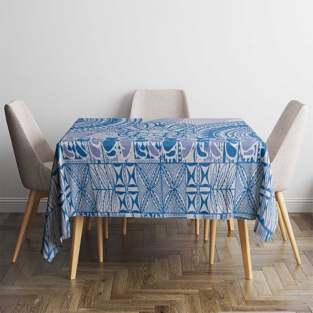 Niue Language Week Tablecloth The Rock Coconut Crab - Siapo Blue Pastel