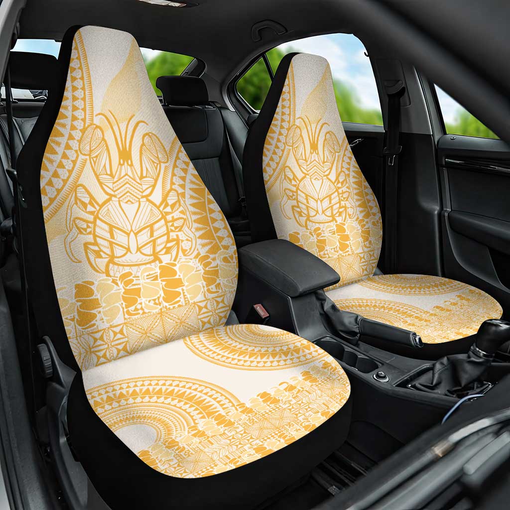 Niue Language Week Car Seat Cover The Rock Coconut Crab - Siapo Gold Pastel