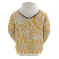 Niue Language Week Hoodie The Rock Coconut Crab - Siapo Gold Pastel