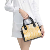 Niue Language Week Shoulder Handbag The Rock Coconut Crab - Siapo Gold Pastel