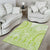 Lime Green Niue Language Week Area Rug The Rock Coconut Crab - Siapo Pattern