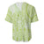 Lime Green Niue Language Week Baseball Jersey The Rock Coconut Crab - Siapo Pattern