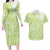 Lime Green Niue Language Week Couples Matching Long Sleeve Bodycon Dress and Hawaiian Shirt The Rock Coconut Crab - Siapo Pattern