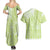 Lime Green Niue Language Week Couples Matching Summer Maxi Dress and Hawaiian Shirt The Rock Coconut Crab - Siapo Pattern