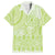 Lime Green Niue Language Week Family Matching Off The Shoulder Long Sleeve Dress and Hawaiian Shirt The Rock Coconut Crab - Siapo Pattern