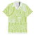 Lime Green Niue Language Week Family Matching Off Shoulder Short Dress and Hawaiian Shirt The Rock Coconut Crab - Siapo Pattern