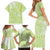 Lime Green Niue Language Week Family Matching Short Sleeve Bodycon Dress and Hawaiian Shirt The Rock Coconut Crab - Siapo Pattern