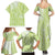 Lime Green Niue Language Week Family Matching Summer Maxi Dress and Hawaiian Shirt The Rock Coconut Crab - Siapo Pattern