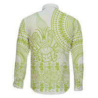 Lime Green Niue Language Week Family Matching Tank Maxi Dress and Hawaiian Shirt The Rock Coconut Crab - Siapo Pattern LT14 - Polynesian Pride