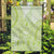 Lime Green Niue Language Week Garden Flag The Rock Coconut Crab - Siapo Pattern