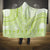 Lime Green Niue Language Week Hooded Blanket The Rock Coconut Crab - Siapo Pattern