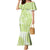 Lime Green Niue Language Week Mermaid Dress The Rock Coconut Crab - Siapo Pattern