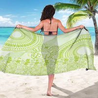Lime Green Niue Language Week Sarong The Rock Coconut Crab - Siapo Pattern