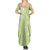 Lime Green Niue Language Week Summer Maxi Dress The Rock Coconut Crab - Siapo Pattern