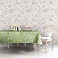 Lime Green Niue Language Week Tablecloth The Rock Coconut Crab - Siapo Pattern LT14 - Polynesian Pride