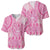 Pink Niue Language Week Baseball Jersey The Rock Coconut Crab - Siapo Pattern