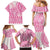 Pink Niue Language Week Family Matching Mermaid Dress and Hawaiian Shirt The Rock Coconut Crab - Siapo Pattern