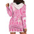 Pink Niue Language Week Hoodie Dress The Rock Coconut Crab - Siapo Pattern