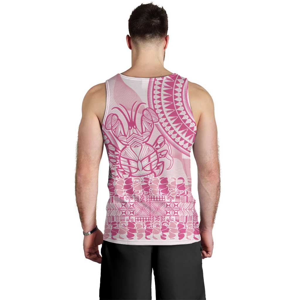 Pink Niue Language Week Men Tank Top The Rock Coconut Crab - Siapo Pattern LT14 - Polynesian Pride