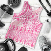 Pink Niue Language Week Men Tank Top The Rock Coconut Crab - Siapo Pattern LT14 - Polynesian Pride
