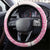 Pink Niue Language Week Steering Wheel Cover The Rock Coconut Crab - Siapo Pattern