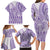 Purple Niue Language Week Family Matching Long Sleeve Bodycon Dress and Hawaiian Shirt The Rock Coconut Crab - Siapo Pattern