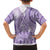 Purple Niue Language Week Family Matching Off The Shoulder Long Sleeve Dress and Hawaiian Shirt The Rock Coconut Crab - Siapo Pattern