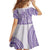 Purple Niue Language Week Family Matching Off Shoulder Short Dress and Hawaiian Shirt The Rock Coconut Crab - Siapo Pattern