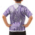 Purple Niue Language Week Family Matching Short Sleeve Bodycon Dress and Hawaiian Shirt The Rock Coconut Crab - Siapo Pattern