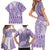 Purple Niue Language Week Family Matching Short Sleeve Bodycon Dress and Hawaiian Shirt The Rock Coconut Crab - Siapo Pattern