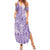 Purple Niue Language Week Family Matching Summer Maxi Dress and Hawaiian Shirt The Rock Coconut Crab - Siapo Pattern