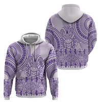 Purple Niue Language Week Hoodie The Rock Coconut Crab - Siapo Pattern LT14 - Polynesian Pride